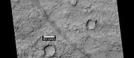 Possible dike, as seen by HiRISE under HiWish program