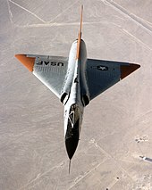 A NASA QF-106 Delta Dart from the Eclipse program shows its area ruled fuselage Eclipse program QF-106 aircraft in flight, view from tanker.jpg