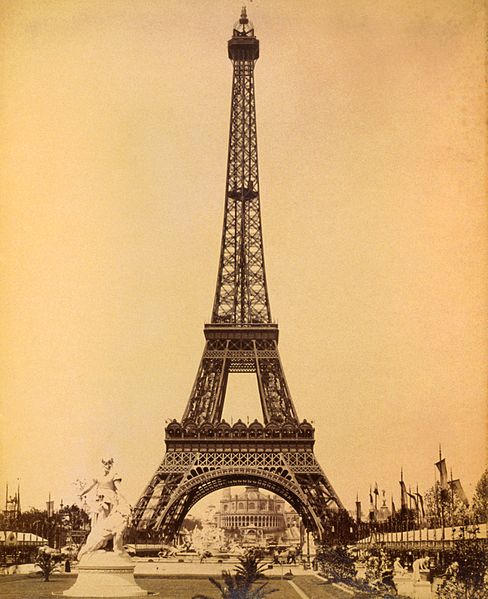 File:Eiffel Tower, looking toward Trocadéro Palace, Paris Exposition, 1889.jpg