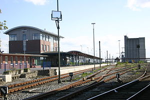 Emden outer harbor station before electrification
