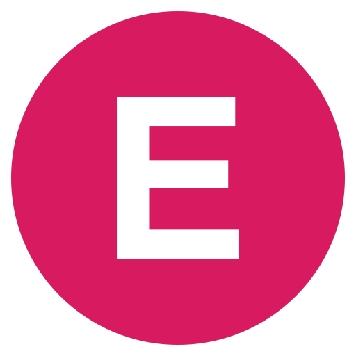 File:Eo circle pink white letter-e.svg