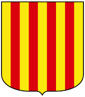 Roussillon's coat of arms refers to the coat of arms of the Crown of Aragon