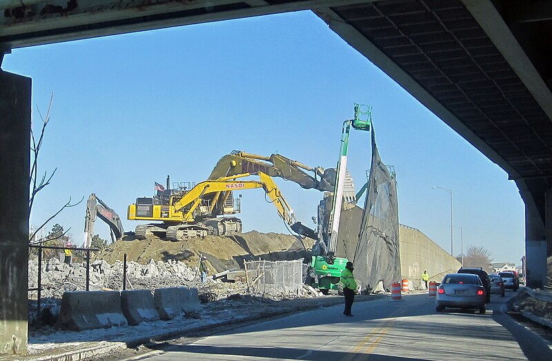 File:Fall River- Demolition of existing Routes 79 and 138 south of Davol Street u-turn (13227659463).jpg