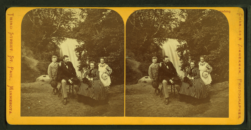 File:Family portrait in front of Minnehaha Falls, by Zimmerman, Charles A., 1844-1909.png