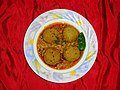 Fish kofta curry, served in Pakistan.