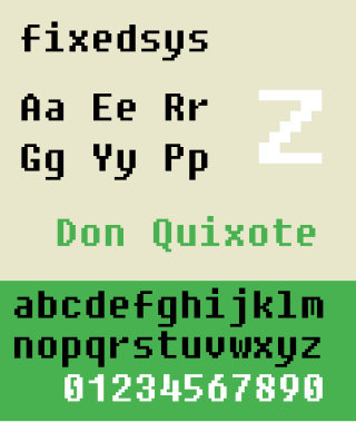 <span class="mw-page-title-main">Fixedsys</span> Sans-serif typeface