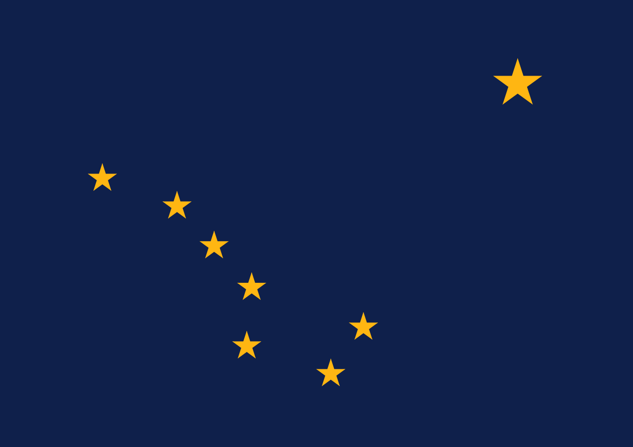 Image of the Alaska state flag. 