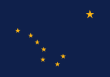 The flag of Alaska, showing the Big Dipper and polaris.