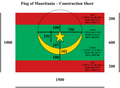 Rozměry mauritánské vlajky