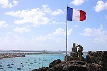 Bandera de Francia en San Martín