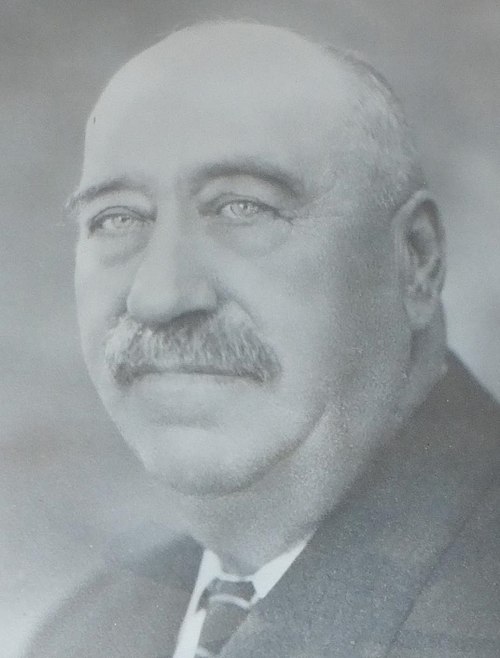 Mayoral portrait of Frank Conley, mayor of Deer Lodge, Montana (with breaks) from 1892 until 1928