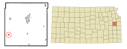 Location of Williamsburg, Kansas