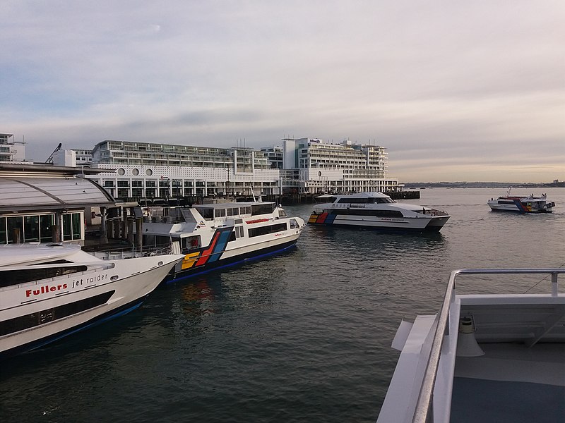 File:Fullers commuter ferries at Auckland terminal.jpg