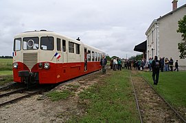 L'autorail X 224 du chemin de fer du Blanc-Argent et préservé par le Train du Bas-Berry.