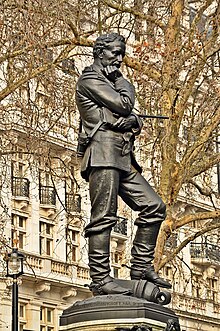 Statue of General Gordon on the Victoria Embankment in London (detail) General Charles George Gordon statue, Embankment, London (2).JPG