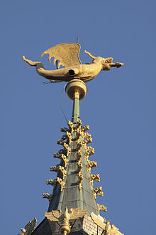 Gulden Draak is named after the golden dragon at the top of the belfry of Ghent. Gent Belfort.JPG