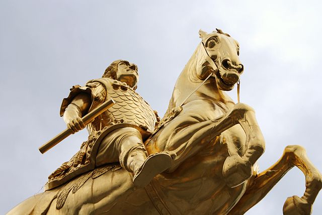 Der Goldene Reiter, das Reiterstandbild Augusts des Starken