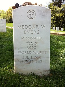 Grave of Medgar Evers at Arlington National Cemetery.jpg