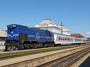 Croatian railway passenger train