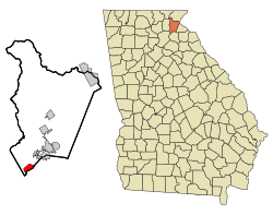 Lage in Habersham County und im Bundesstaat Georgia