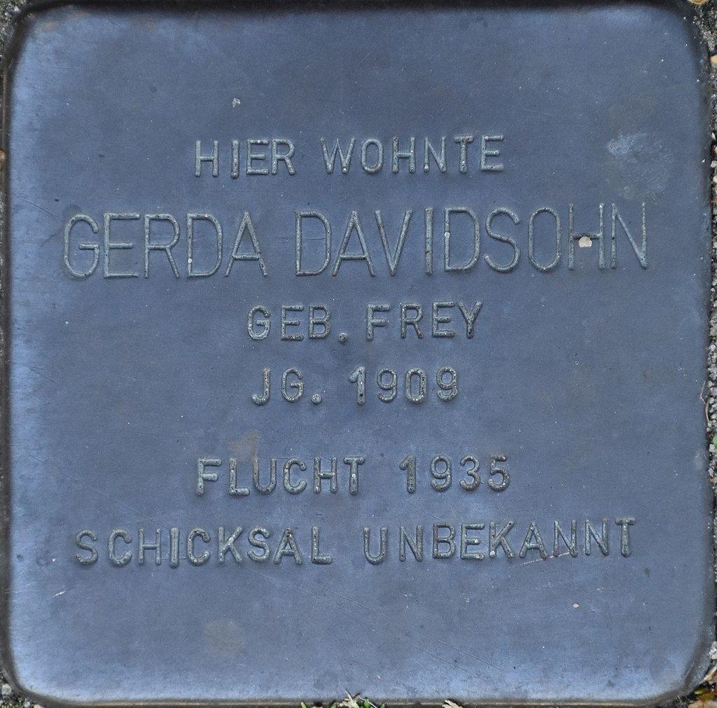 Hagenow Stolperstein Parkstraße 33 Davidsohn, Gerda