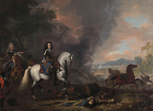 Henry Casimir II, Prince of Nassau-Dietz, in battle. By Jan van Huchtenburg, 1692.