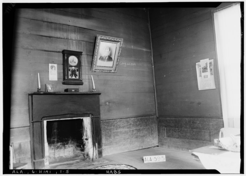 File:Historic American Buildings Survey W. N. Manning, Photographer June 15, 1935. FIREPLACE IN N.W. ROOM - Berry House, County Road 14, High Ridge, Bullock County, AL HABS ALA,6-HIRI,1-5.tif