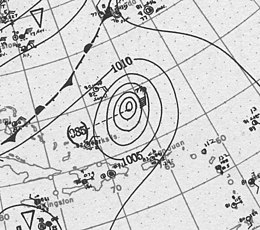 Hurricane Thirteen surface analysis 11 Oct 1916.jpg