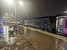 No. 216 (Abhainn na Dothra/River Dodder) back in service with Irish Rail, in the Belmond Grand Hibernian livery, at Cork Kent station in 2022.