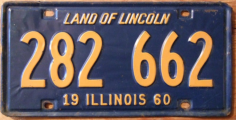 File:ILLINOIS 1960 LICENSE PLATE 282-662 - Flickr - woody1778a.jpg