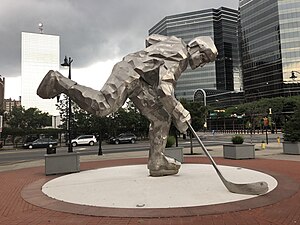 Statue of Hockey Player