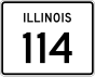 Illinois Route 114 işaretçisi