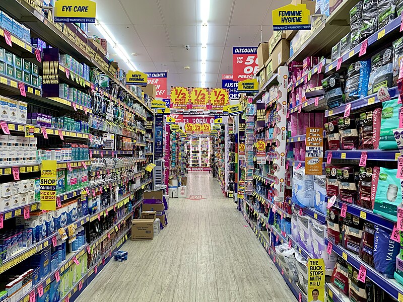 File:Interior of Chemist Warehouse at Rocklea, Queensland.jpg