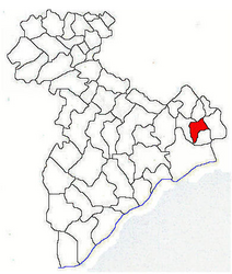 Location in Giurgiu County