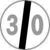 Italian traffic signs - fine limite di velocità 30.svg