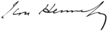 Signature de Jean Hennessy