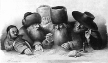 Jewish merchants in 19th-century Warsaw Jewish merchants in XIX century Warsaw.PNG