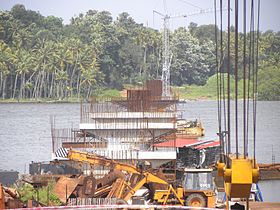 900m long Kandachira bridge under construction