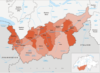 Bezirke des Kantons Wallis