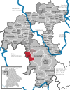 Lage der Gemeinde Kirchheim im Landkreis Würzburg