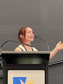 Kit Prendergast presenting at CitSciOz in 2023 Kit Prendergast.jpg