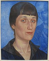 Kuzma Petrov-Vodkin. Portrett av Anna Akhmatova , 1922