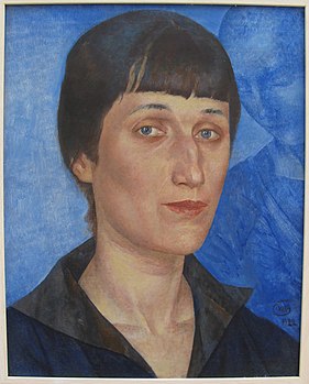 Ана Ахматова - портрет Кузме Петрова, 1922.