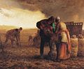 La Récolte des pommes de terre, huile sur toile, Jean-François Millet, vers 1855.