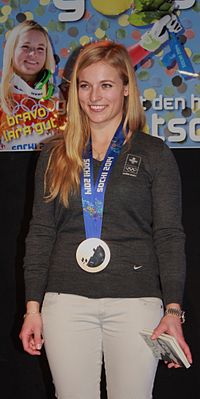 Lara Gut, Olympic bronze medalist.JPG