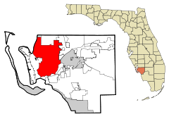 Lee County Florida Incorporated and Unincorporated areas Cape Coral Highlighted.svg