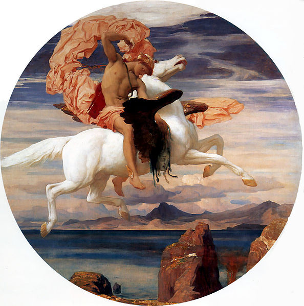 File:Leighton, Frederic - Perseus On Pegasus Hastening To the Rescue of Andromeda - 1895-96.jpg