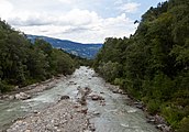 De rivier de Drava bij Gries