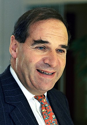 1996 portrait photograph of a 57-year-old Brittan