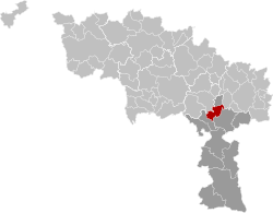 Lobbes Hainaut Belgium Map.svg